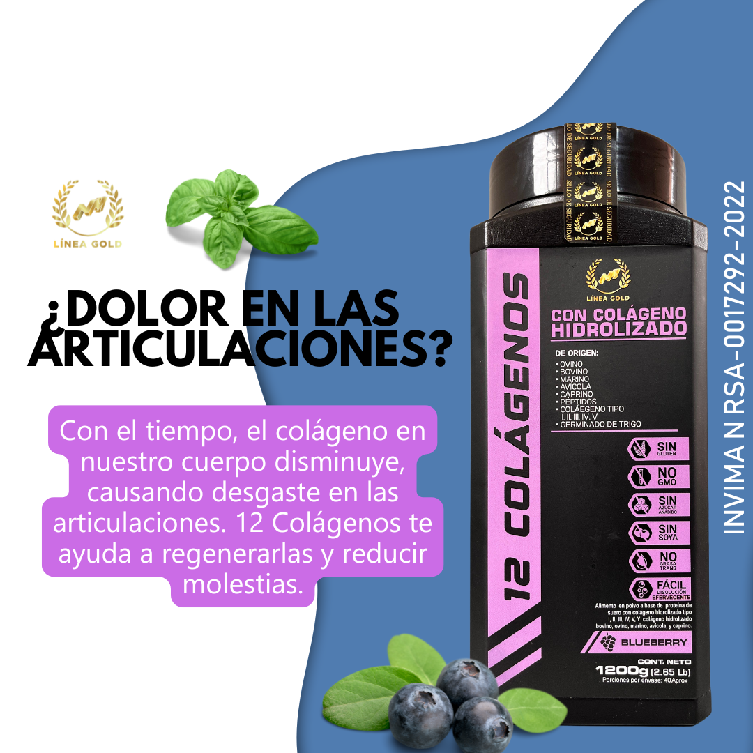 12 COLÁGENOS HIDROLIZADOS LÍNEA PREMIUM X1200 GR
