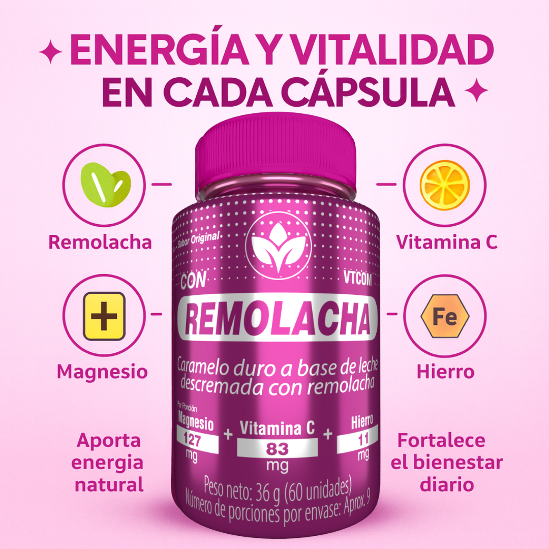 REMOLACHA CÁPSULAS MASTICABLES X60