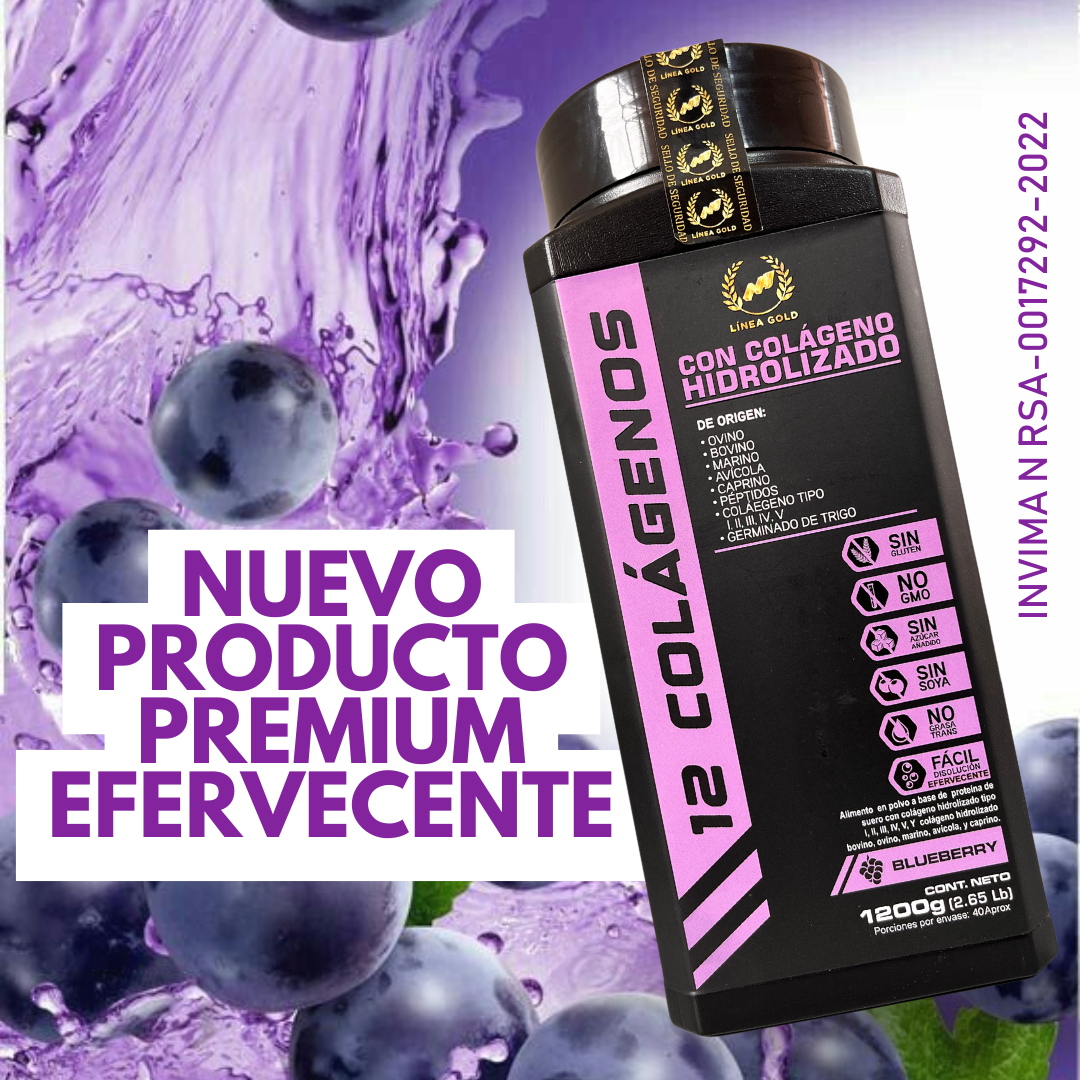 12 COLÁGENOS HIDROLIZADOS LÍNEA PREMIUM X1200 GR