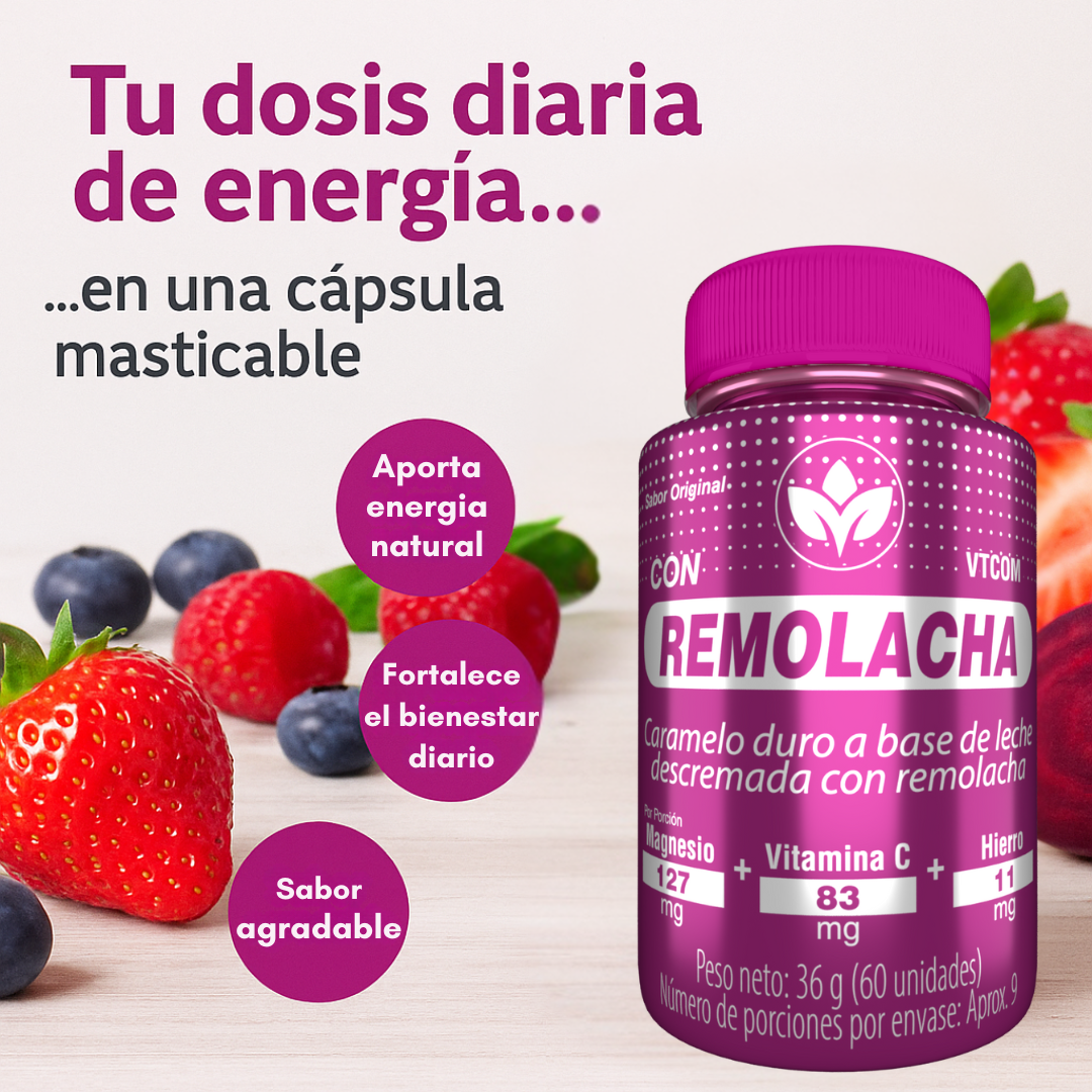 REMOLACHA CÁPSULAS MASTICABLES X60