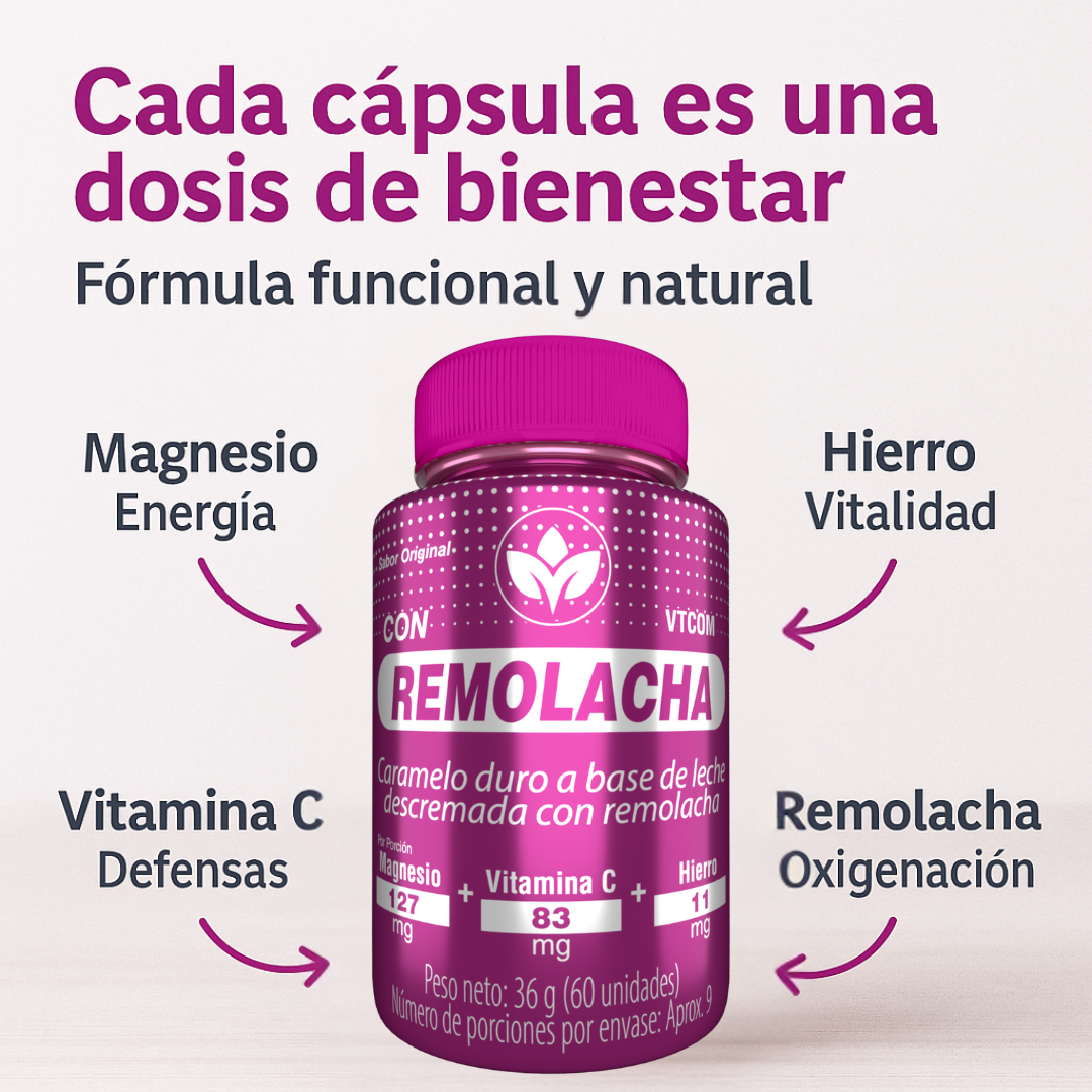 REMOLACHA CÁPSULAS MASTICABLES X60