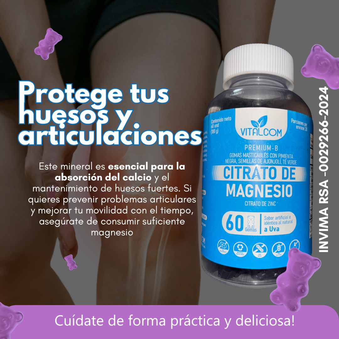 GUMMIS DE CITRATO DE MAGNESIO X60 GOMAS