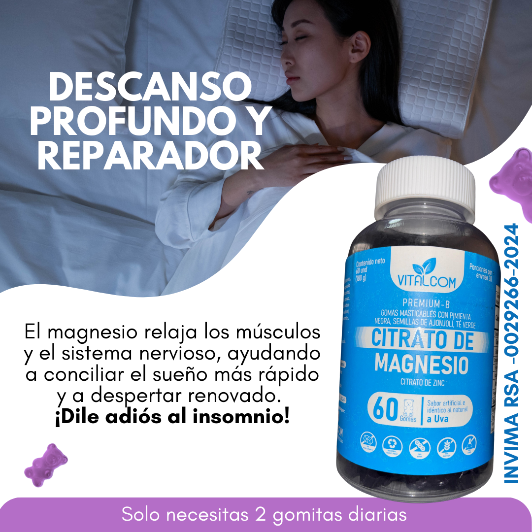 GUMMIS DE CITRATO DE MAGNESIO X60 GOMAS