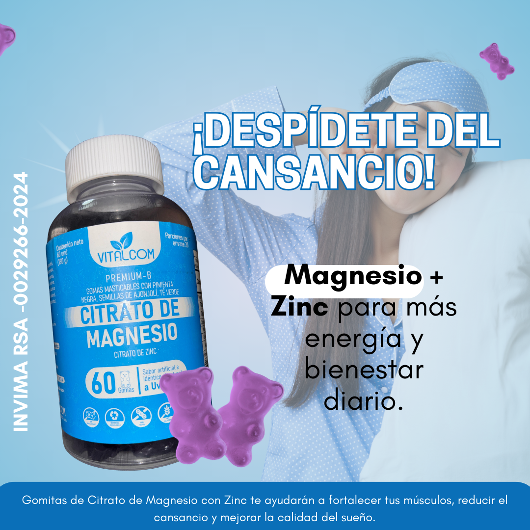 GUMMIS DE CITRATO DE MAGNESIO X60 GOMAS