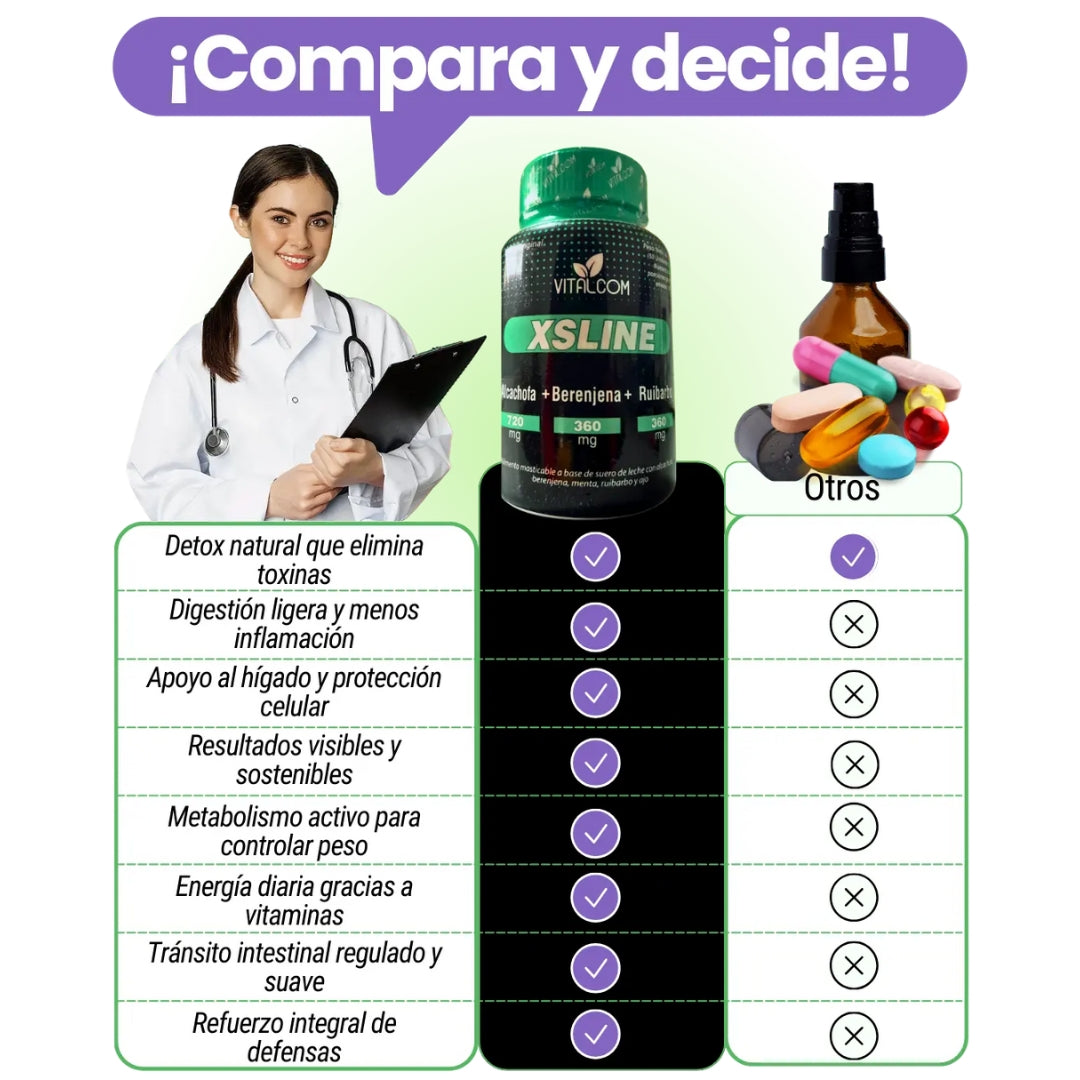 XSLINE DETOX NATURAL X60 CÁPSULAS