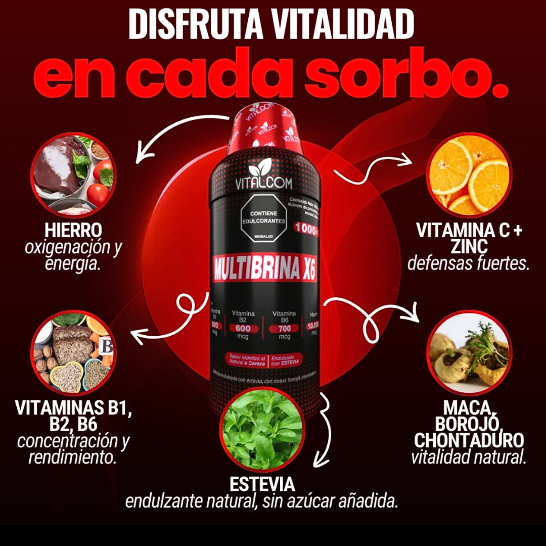 MULTIBRINA X6 BEBIDA NATURAL X1000 ML