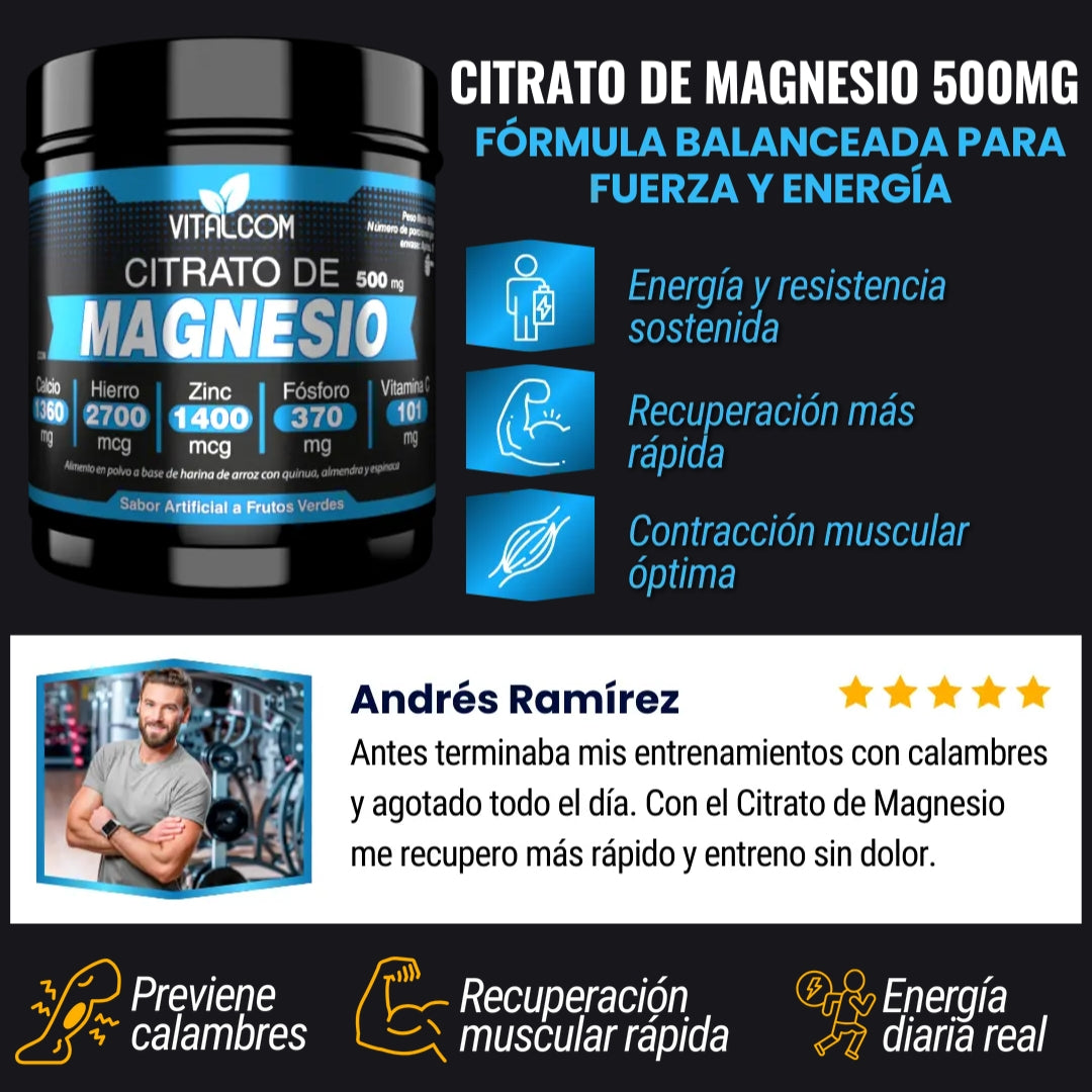 CITRATO DE MAGNESIO EN POLVO X500 GR