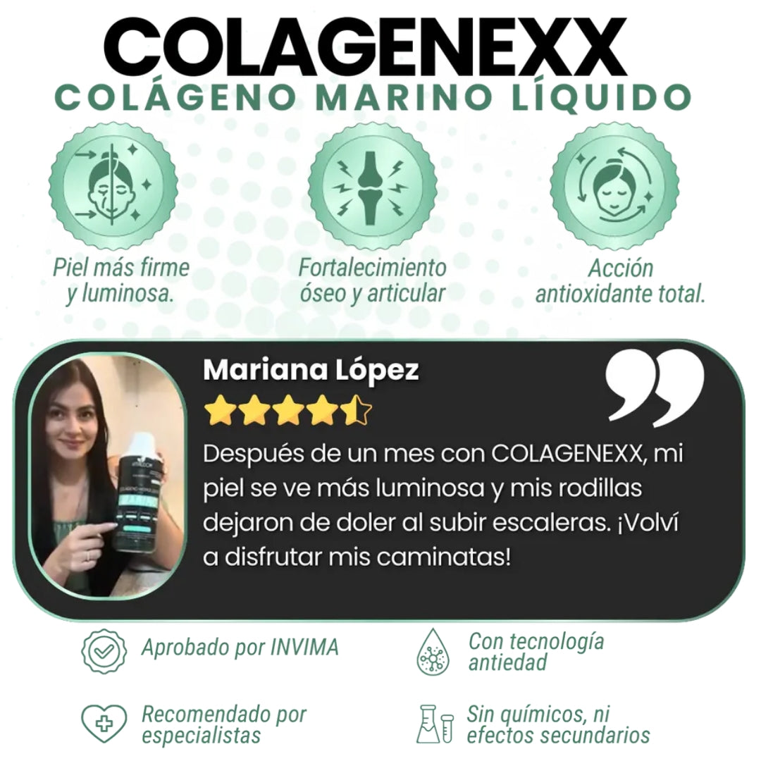 COLAGENEXX COLÁGENO MARINO LÍQUIDO X1000 ML