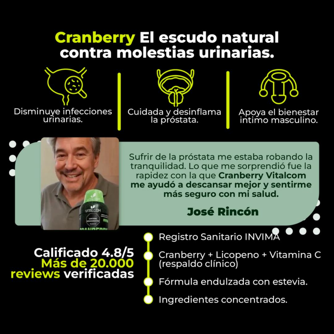 CRANBERRY + LICOPENO BEBIDA NATURAL X1000 ML