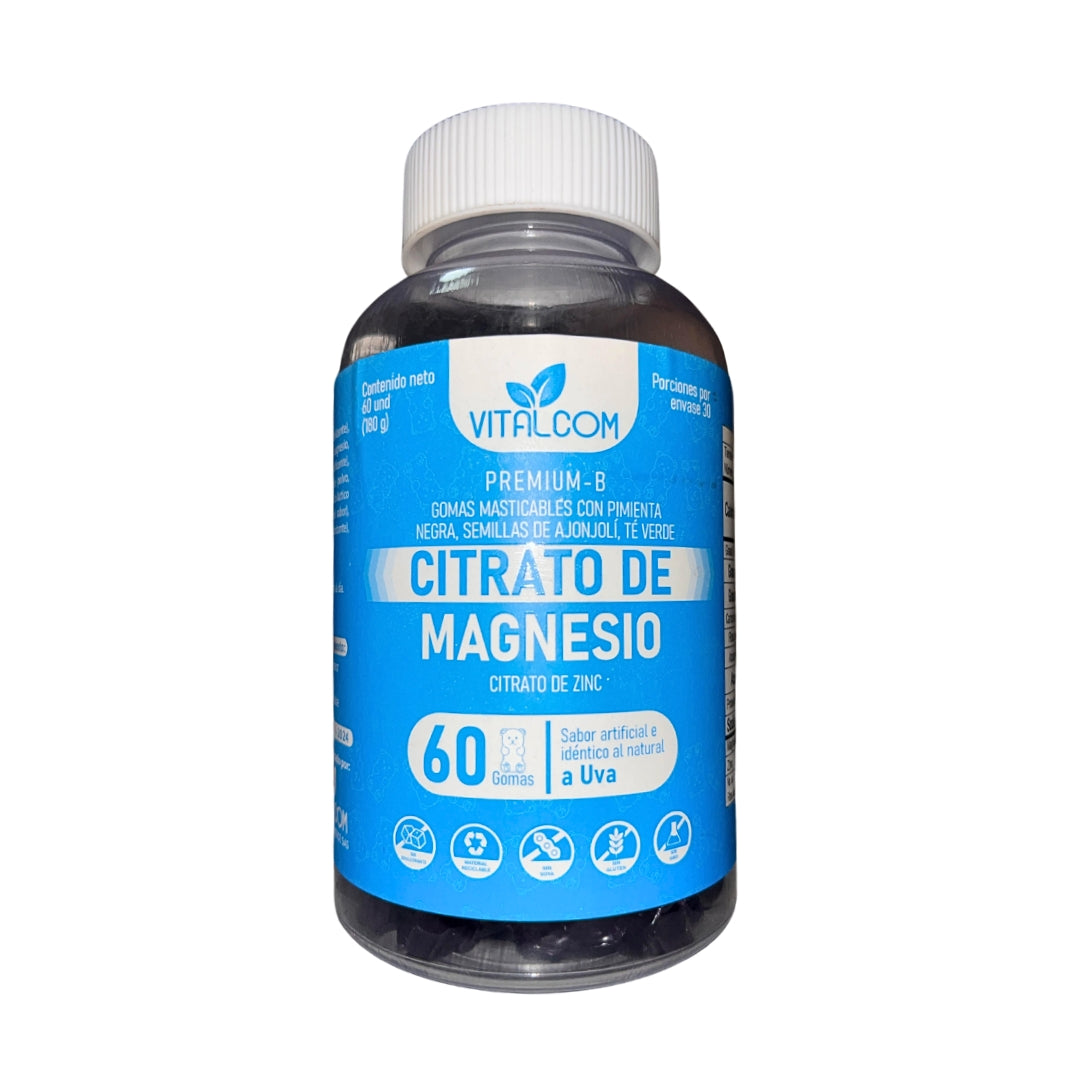 GUMMIS DE CITRATO DE MAGNESIO X60 GOMAS