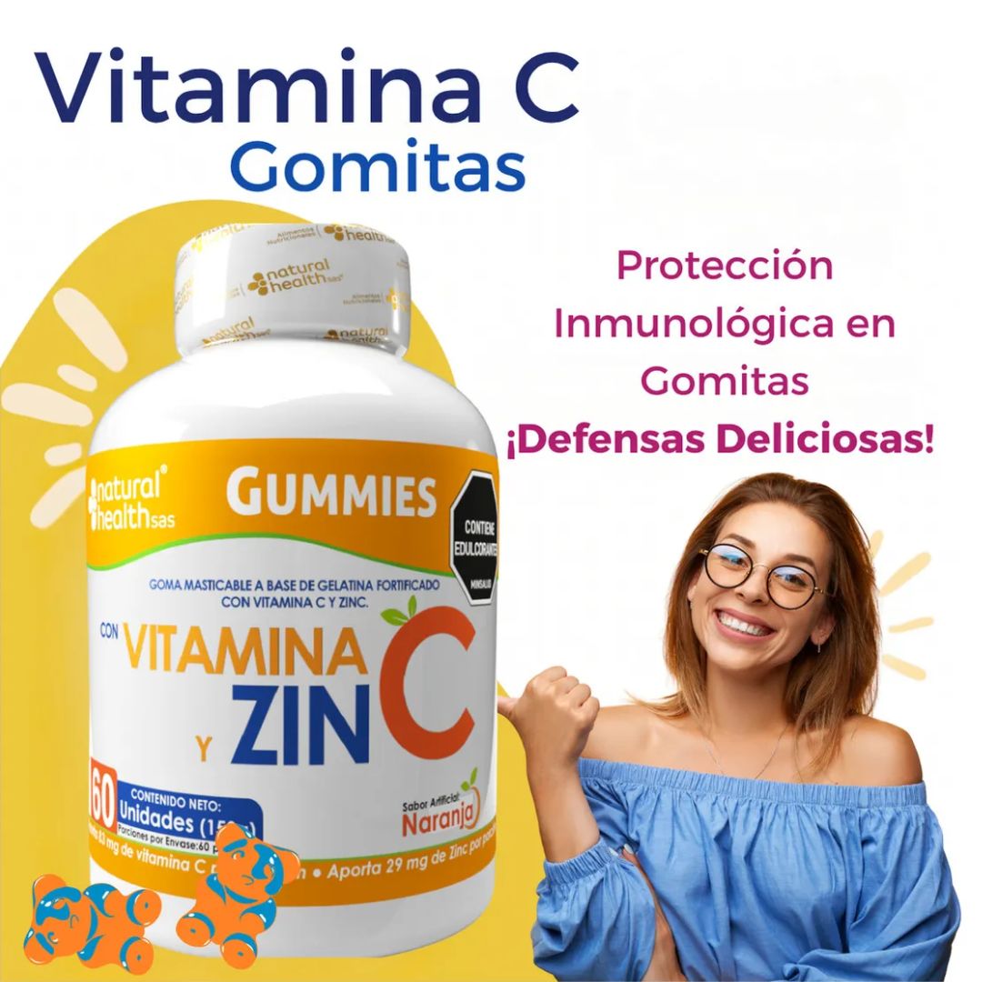 GUMMIES CON VITAMINA C Y ZINC X60 GOMAS