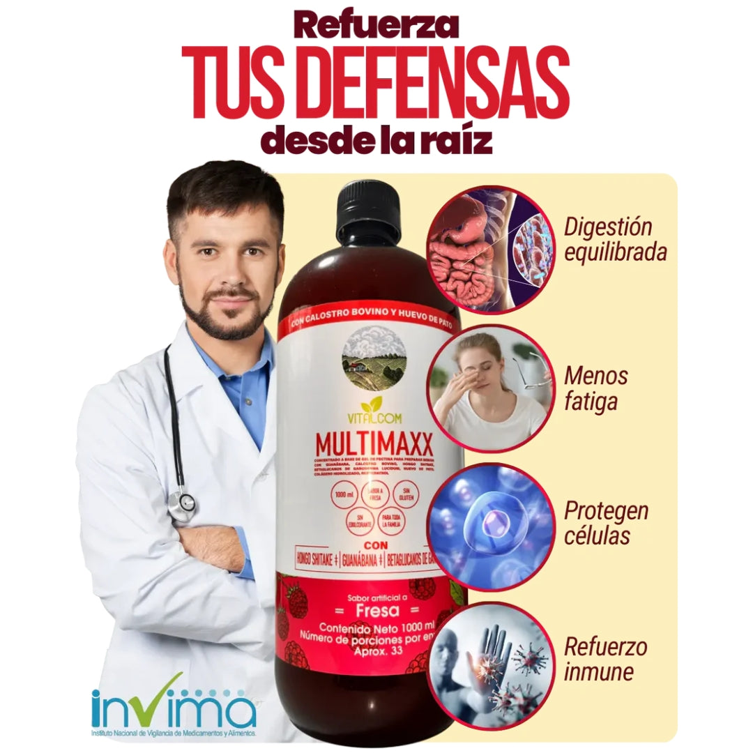 MULTIMAXX FRESA BEBIDA NATURAL X1000 ML