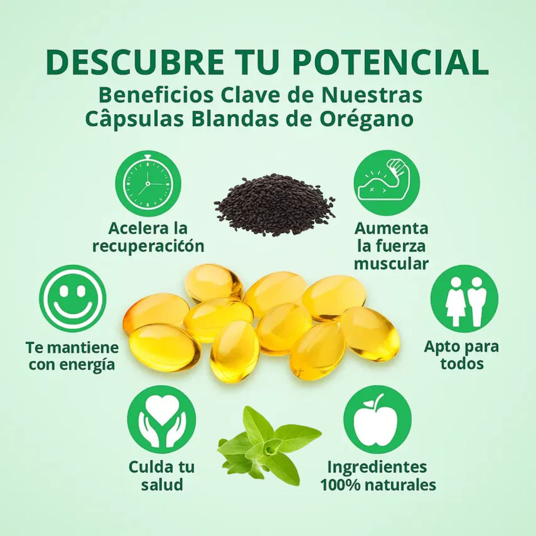 ACEITE DE ORÉGANO Y SEMILLA NEGRA X90 CÁPSULAS