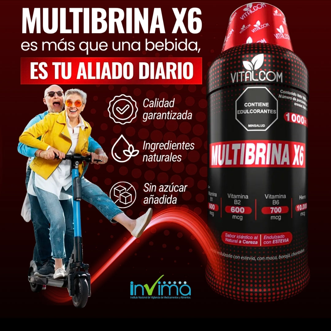 MULTIBRINA X6 BEBIDA NATURAL X1000 ML