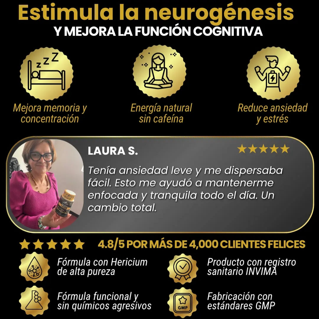 GINS CON MELENA DE LEÓN X60 CÁPSULAS