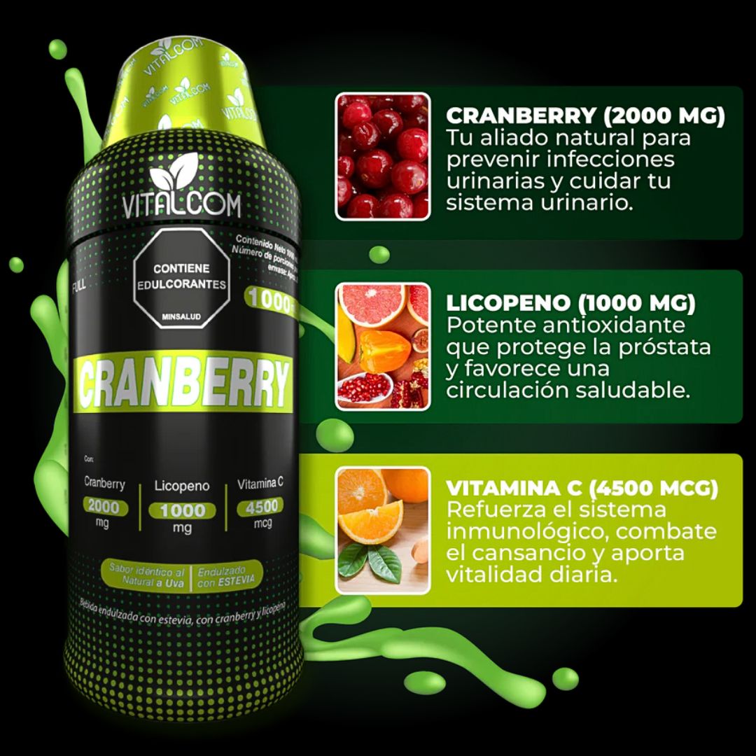 CRANBERRY + LICOPENO BEBIDA NATURAL X1000 ML