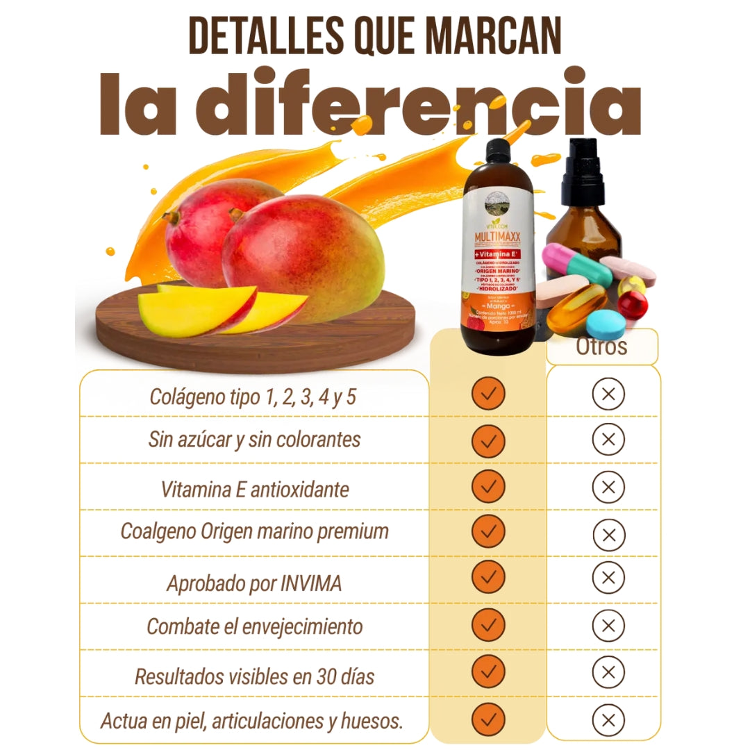 MULTIMAXX MANGO BEBIDA NATURAL X1000 ML