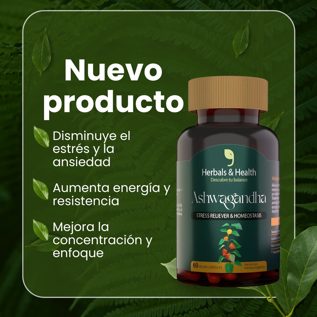 ASHWAGANDHA HERBALS & HEALTH X60 CÁPSULAS