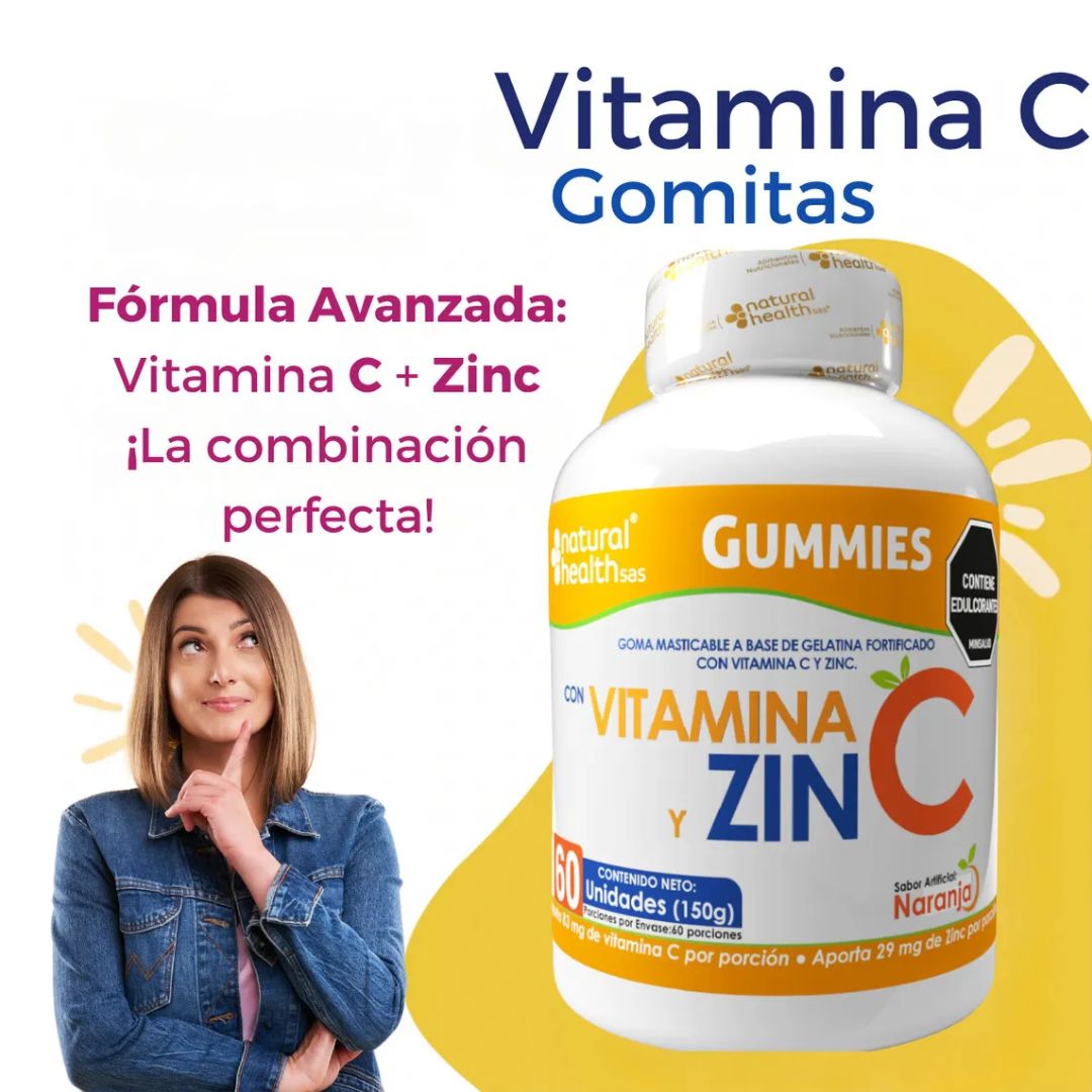 GUMMIES CON VITAMINA C Y ZINC X60 GOMAS
