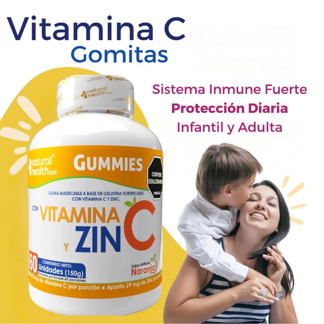 GUMMIES CON VITAMINA C Y ZINC X60 GOMAS