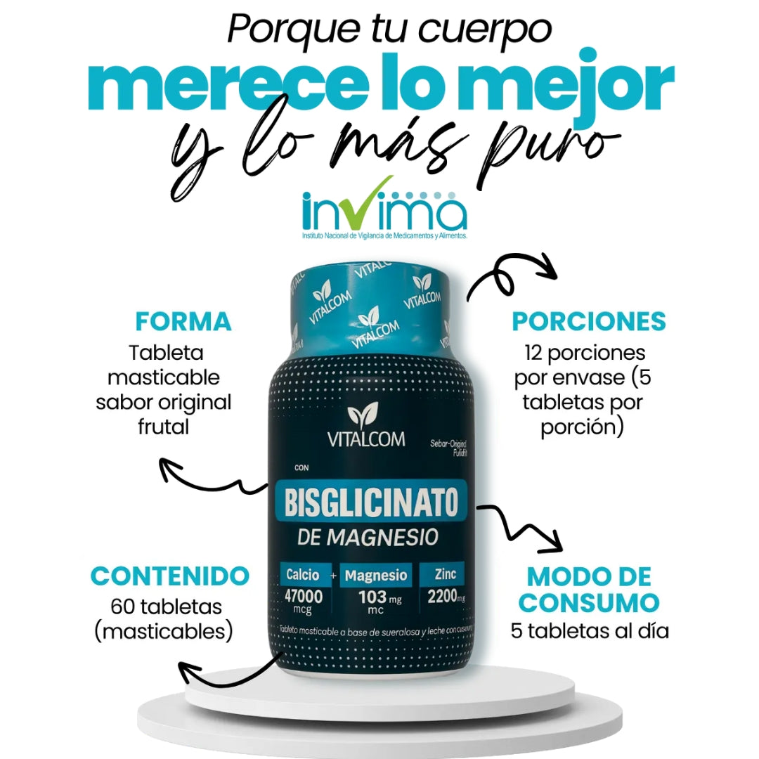 BISGLICINATO DE MAGNESIO PREMIUM X60 CÁPSULAS