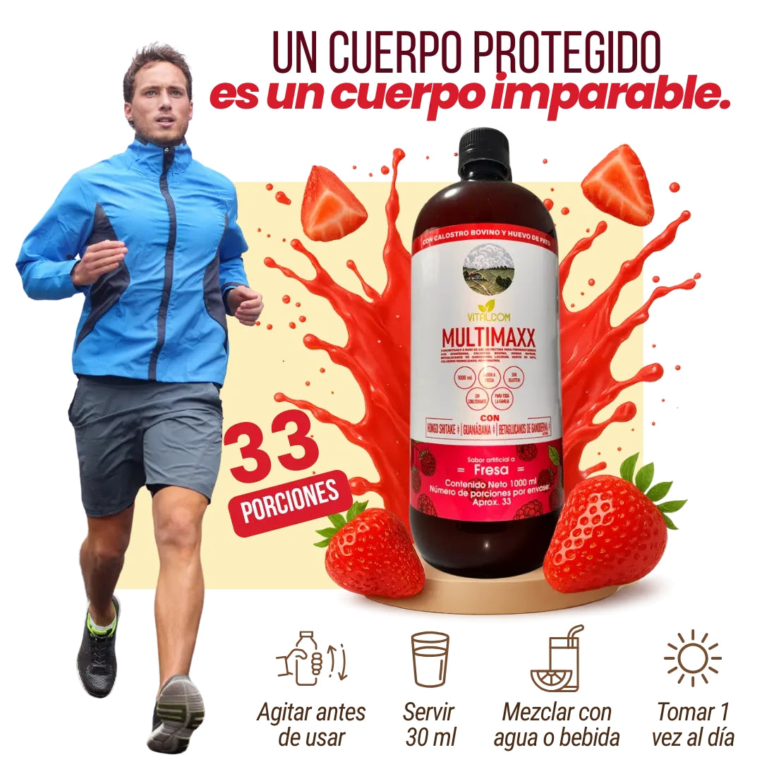 MULTIMAXX FRESA BEBIDA NATURAL X1000 ML