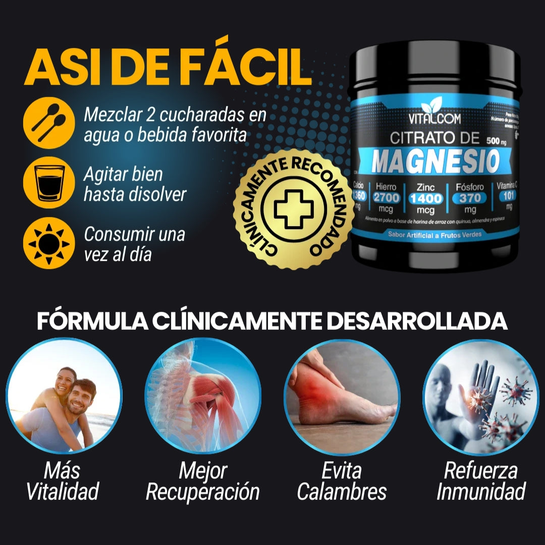 CITRATO DE MAGNESIO EN POLVO X500 GR