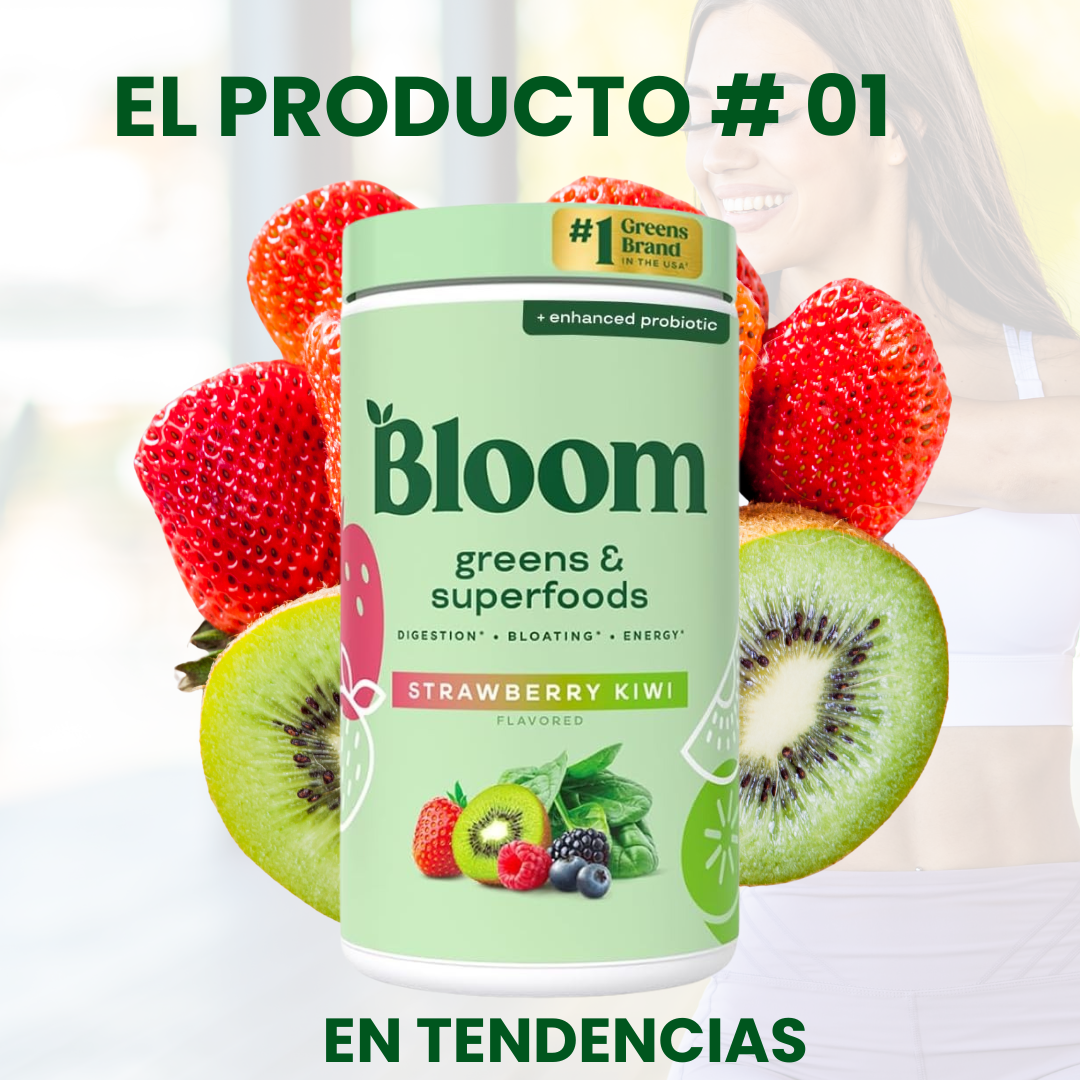 BLOOM NUTRITION SUPLEMENTO EN POLVO SABOR A FRESA Y KIWI X325 GR