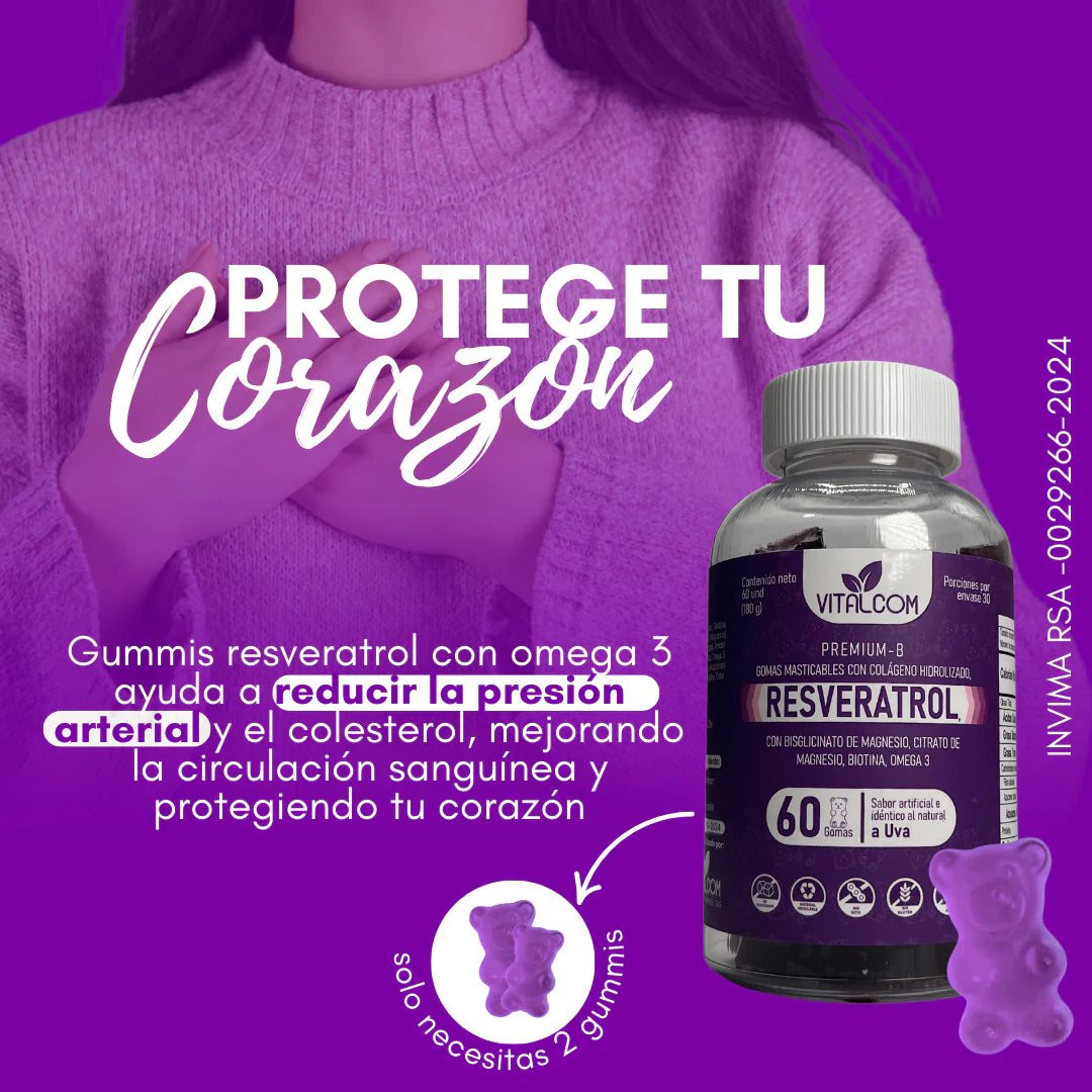 GUMMIS DE RESVERATROL PREMIUM-B X60 GOMAS