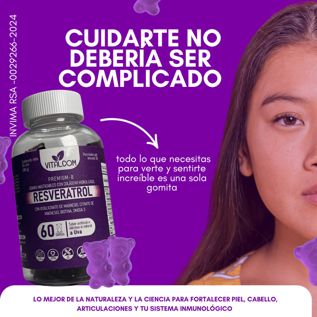 GUMMIS DE RESVERATROL PREMIUM-B X60 GOMAS