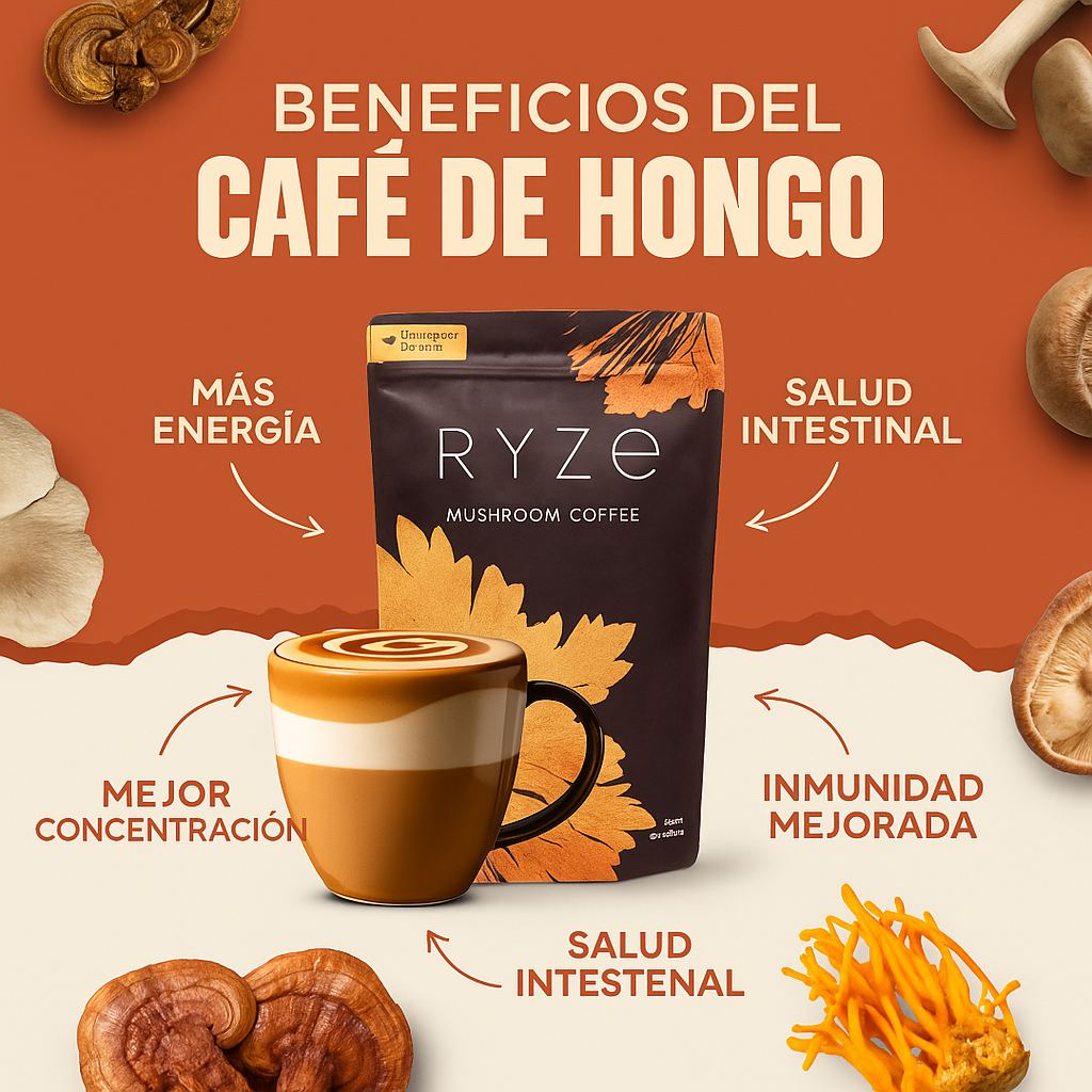 RYZE MUSHROOM COFFEE — ENERGÍA NATURAL Y BIENESTAR EN CADA TAZA