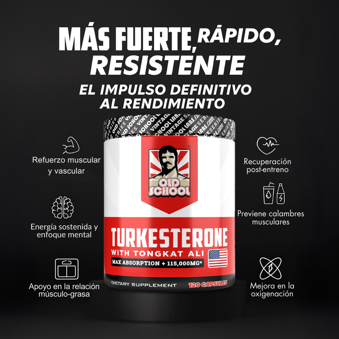 TURKESTERONE PARA HOMBRES ENERGÍA Y BIENESTAR NATURAL X120 CÁPSULAS