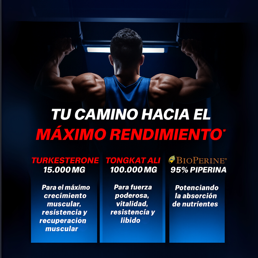 TURKESTERONE PARA HOMBRES ENERGÍA Y BIENESTAR NATURAL X120 CÁPSULAS