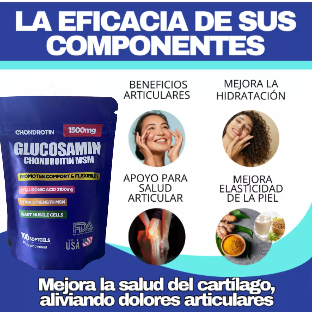 GLUCOSAMINA + ÁCIDO HIALURÓNICO X100 CÁPSULAS