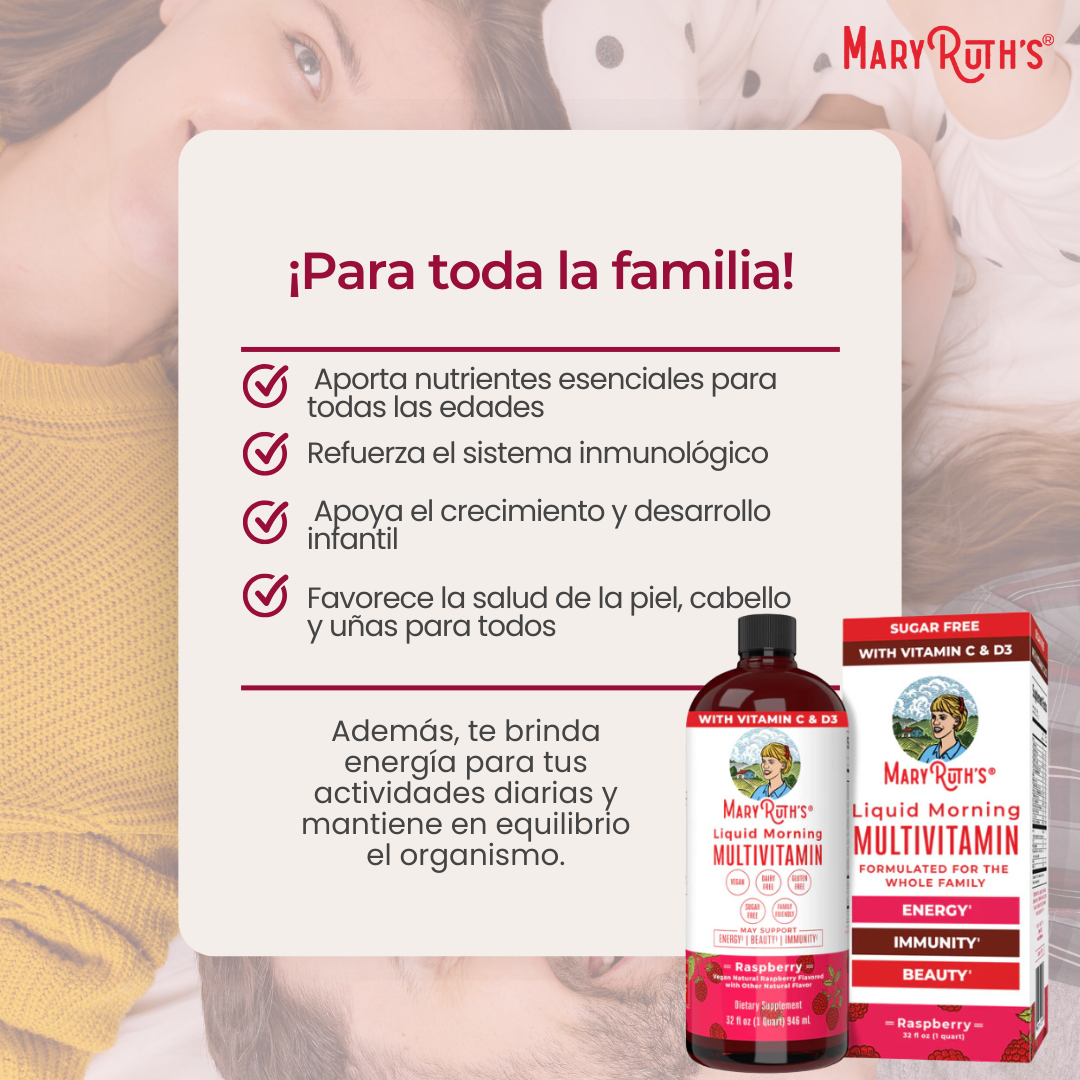 MARY RUTH'S FRAMBUESA MULTIVITAMÍNICO PARA TODA LA FAMILIA X1000 ML