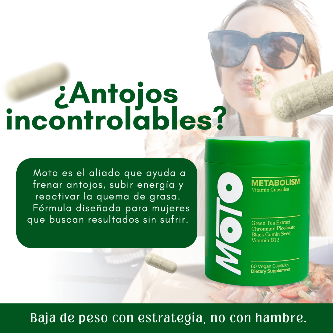 MOTO: APOYA TU METABOLISMO NATURALMENTE X60 CÁPSULAS