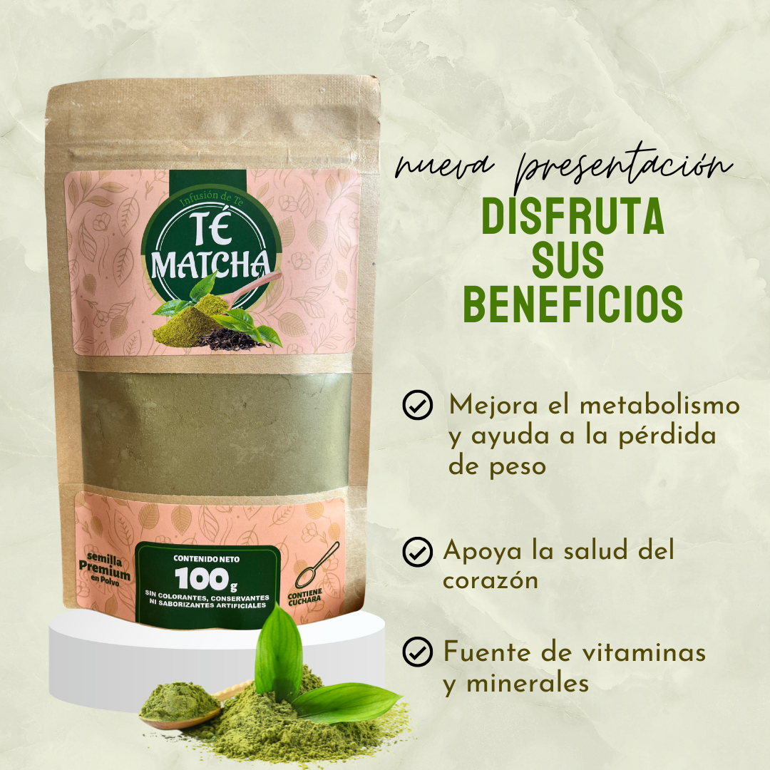 TÉ MATCHA PURO ORGÁNICO NATURAL X100 GR