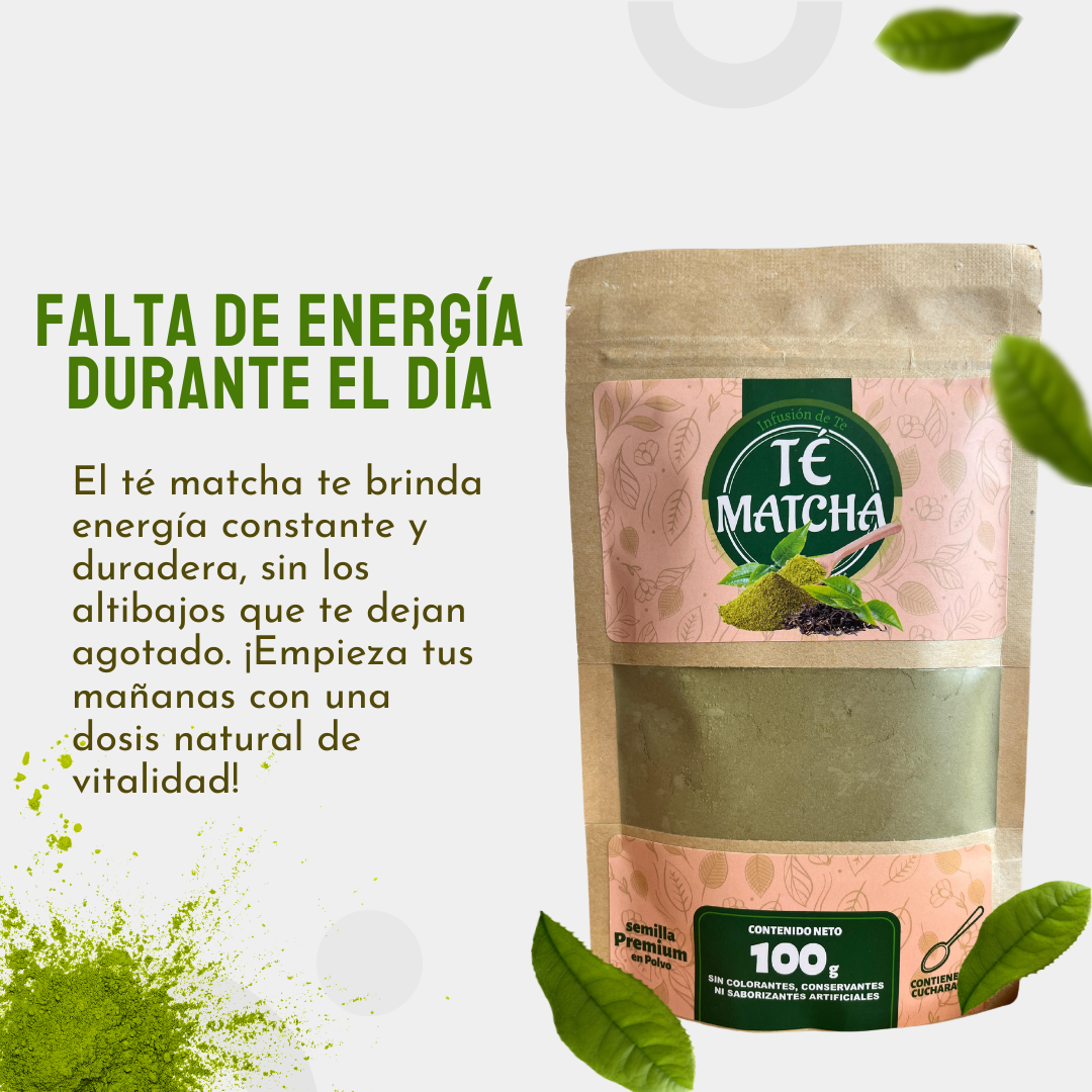 TÉ MATCHA PURO ORGÁNICO NATURAL X100 GR