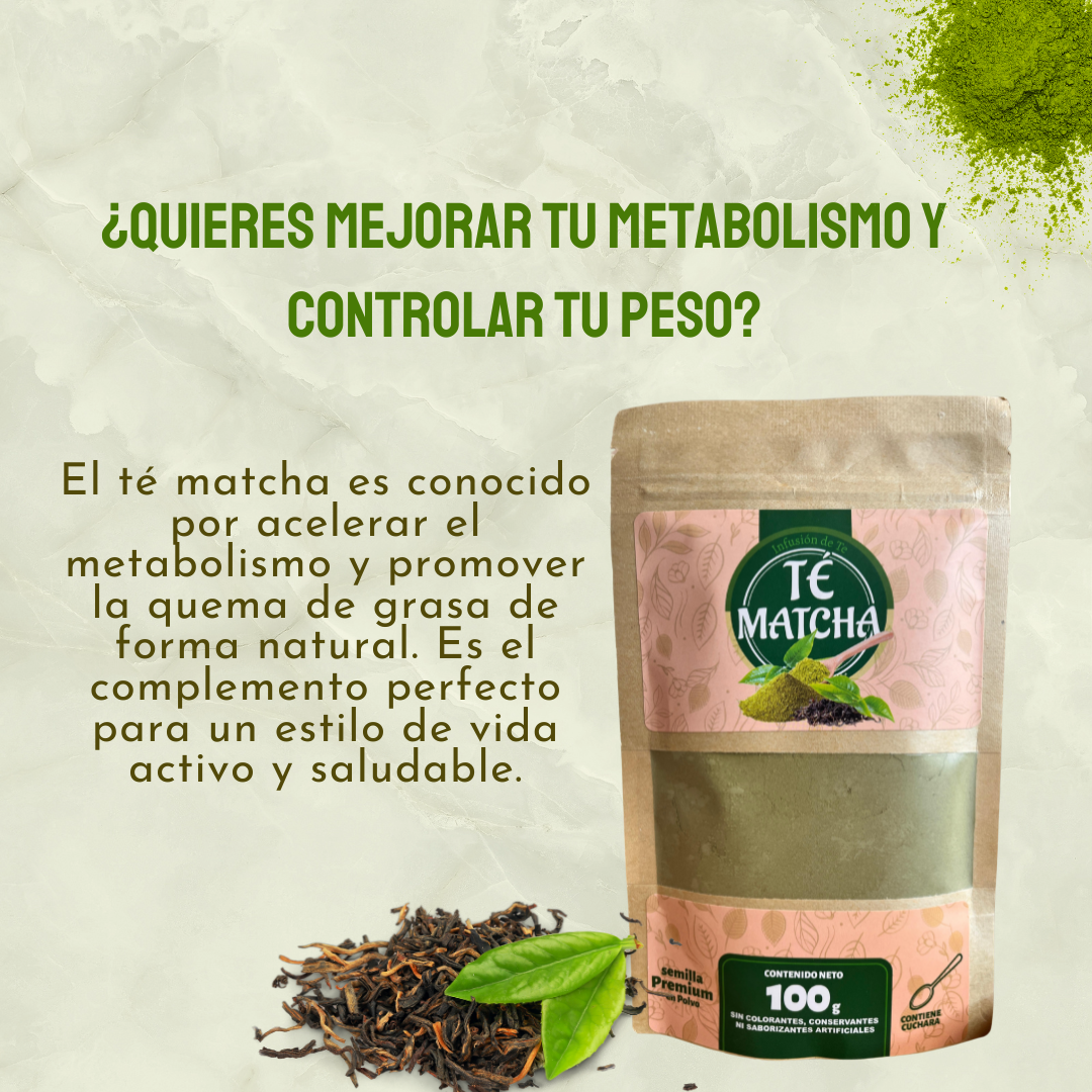TÉ MATCHA PURO ORGÁNICO NATURAL X100 GR